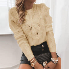 Autumn Embroidery Crochet Lace Sweater - VirtuousWares:Global