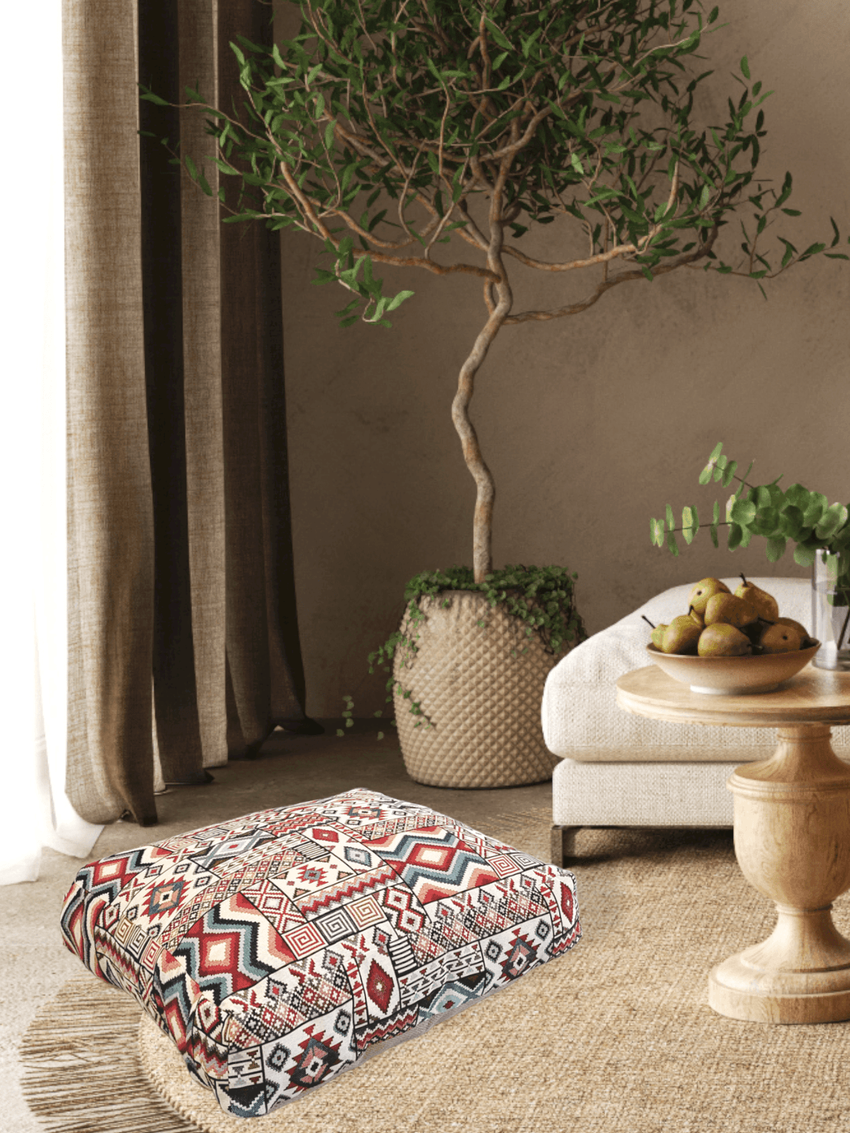 Aztec Floor Cushion - Pouf - VirtuousWares:Global