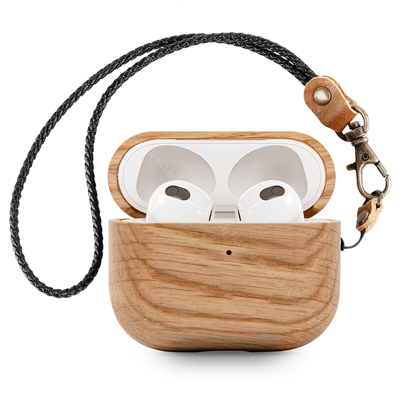 Back Cover Solid Wood Bluetooth Earphone Case - VirtuousWares:Global