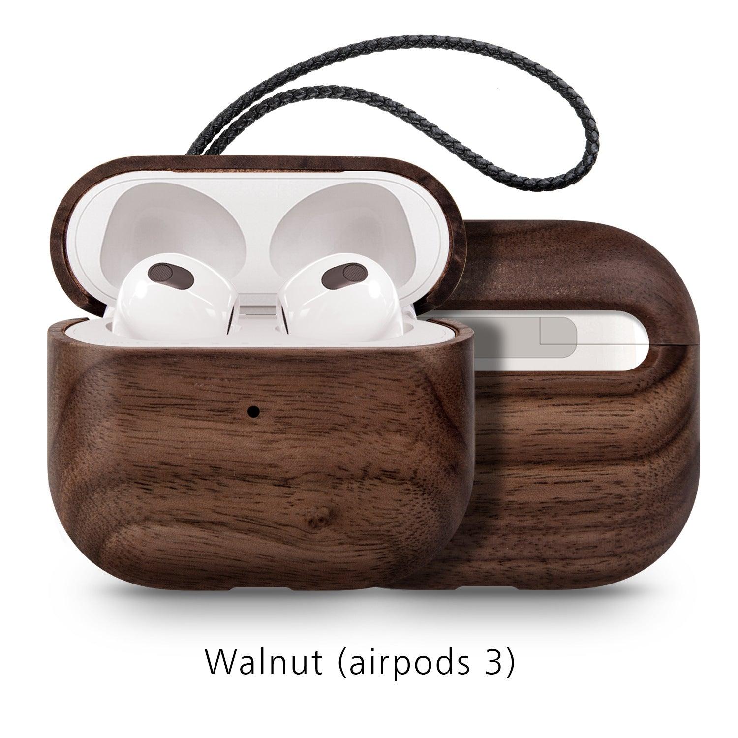 Back Cover Solid Wood Bluetooth Earphone Case - VirtuousWares:Global