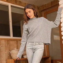 Backless Knitted Pullovers Long Sleeve Sweater - VirtuousWares:Global