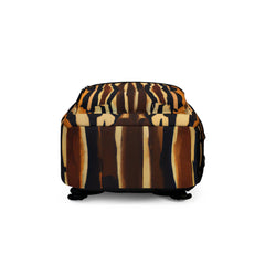 Backpack - Large Water-resistant Bag, Zorse Geometric Print Pattern - VirtuousWares:Global