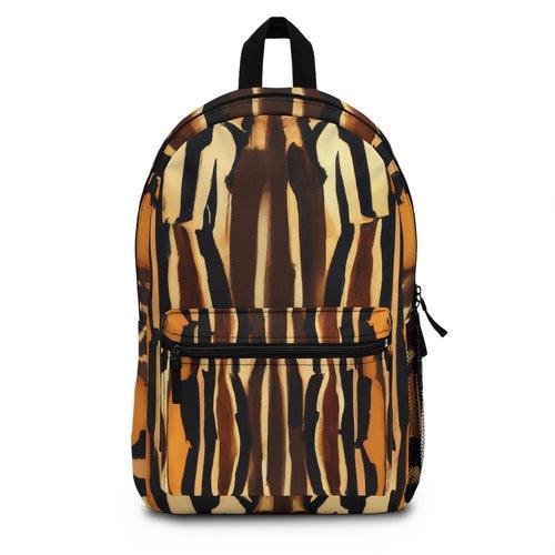 Backpack - Large Water-resistant Bag, Zorse Geometric Print Pattern - VirtuousWares:Global