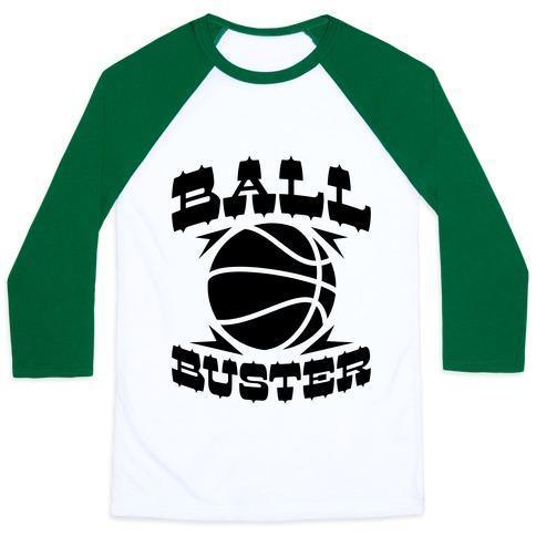 BALL BUSTER (BASKETBALL) UNISEX CLASSIC BASEBALL TEE - VirtuousWares:Global