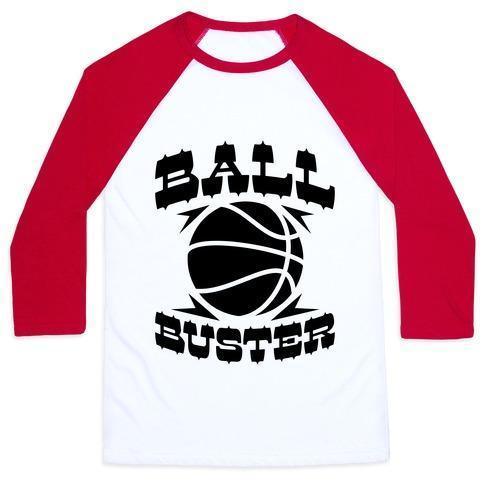 BALL BUSTER (BASKETBALL) UNISEX CLASSIC BASEBALL TEE - VirtuousWares:Global