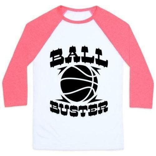 BALL BUSTER (BASKETBALL) UNISEX CLASSIC BASEBALL TEE - VirtuousWares:Global