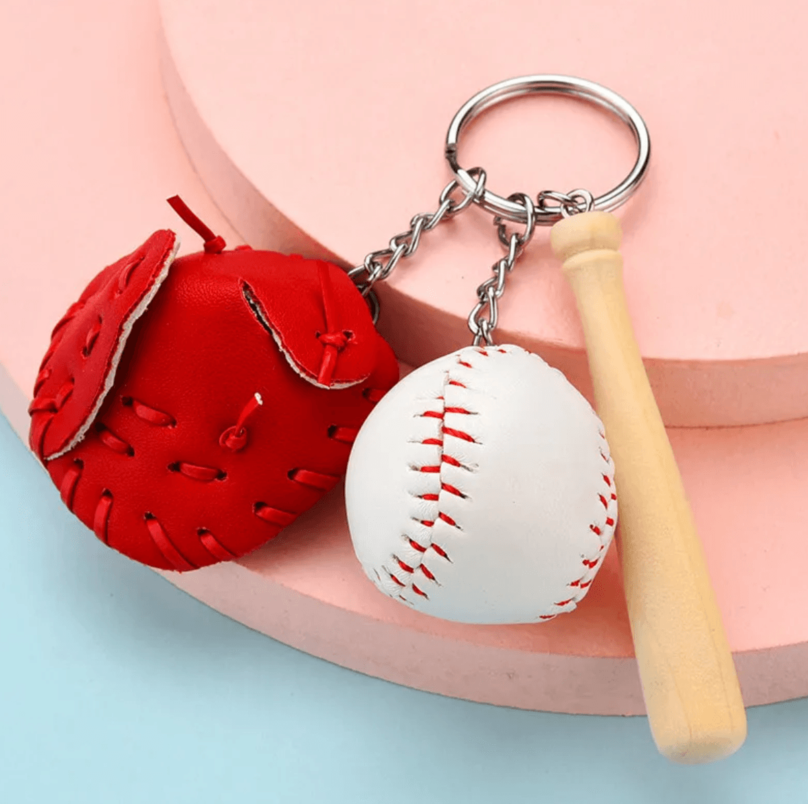 Baseball Bat Glove and Ball Key Chain - VirtuousWares:Global