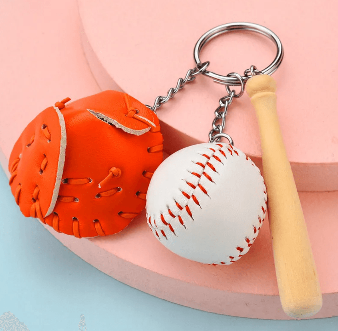 Baseball Bat Glove and Ball Key Chain - VirtuousWares:Global