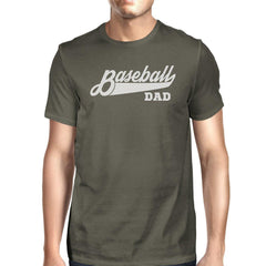 Baseball Dad Men's Dark Gray Cotton Shirt Funny - VirtuousWares:Global