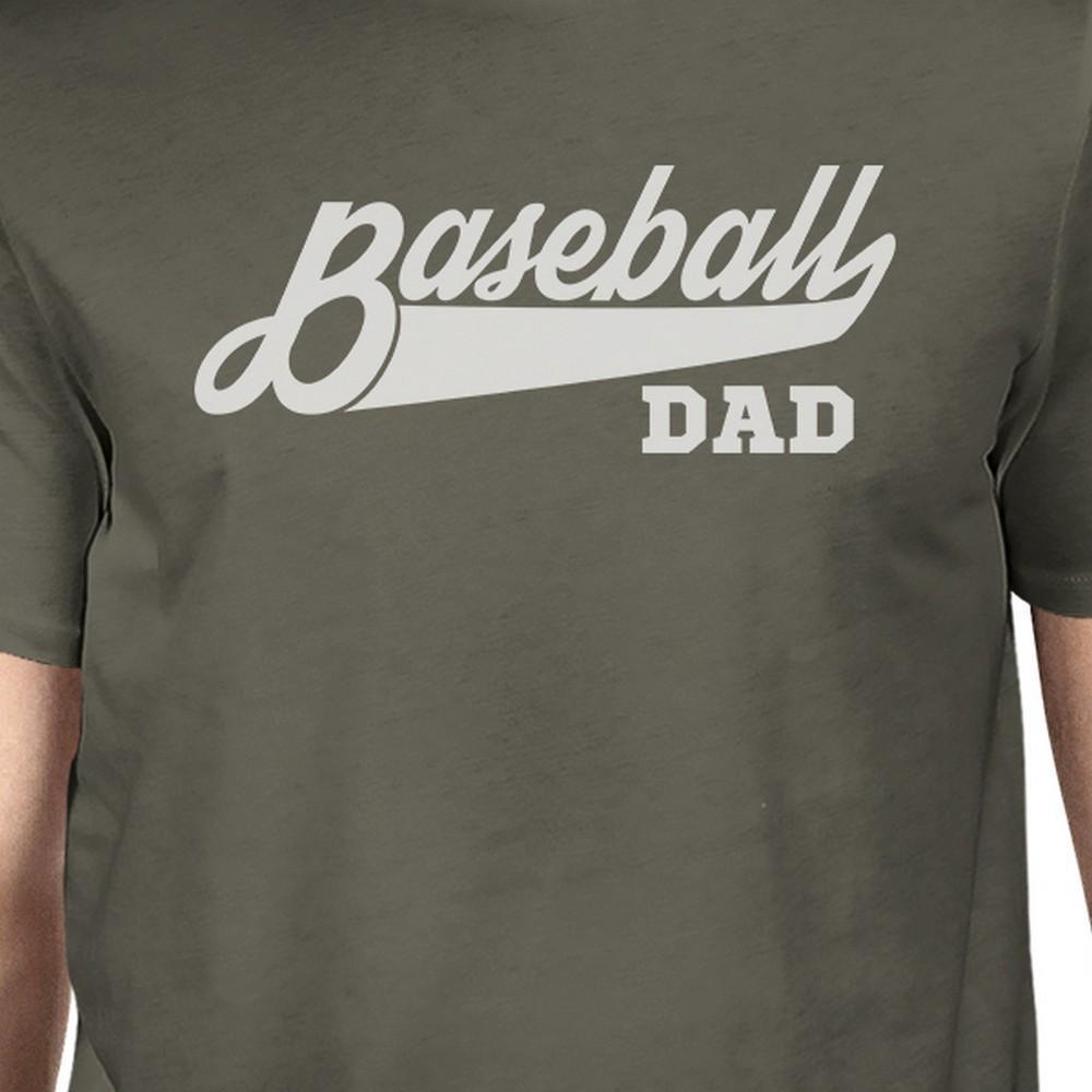 Baseball Dad Men's Dark Gray Cotton Shirt Funny - VirtuousWares:Global