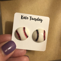 Baseball Stud Earrings- 2 sizes - VirtuousWares:Global