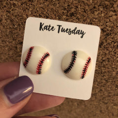 Baseball Stud Earrings- 2 sizes - VirtuousWares:Global