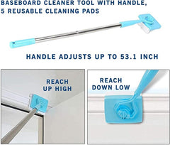 Baseboard Buddy Retractable Household Universal Cleaning Brush Mop - VirtuousWares:Global