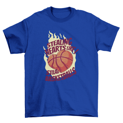 Basketball valentine's t-shirt design - VirtuousWares:Global