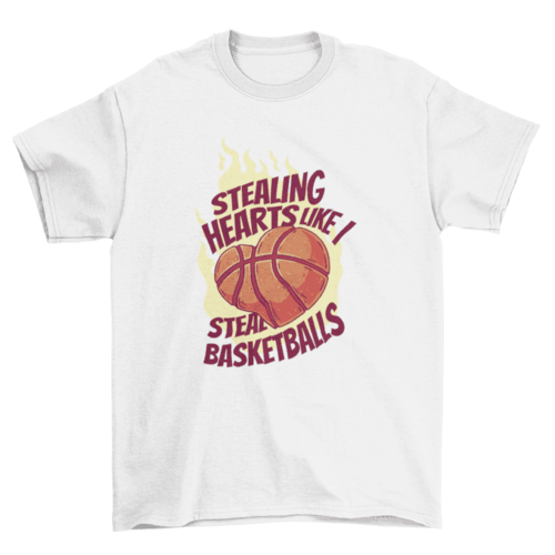 Basketball valentine's t-shirt design - VirtuousWares:Global