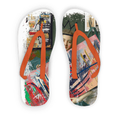 Basquiat Fan Adult Flip Flops - VirtuousWares:Global