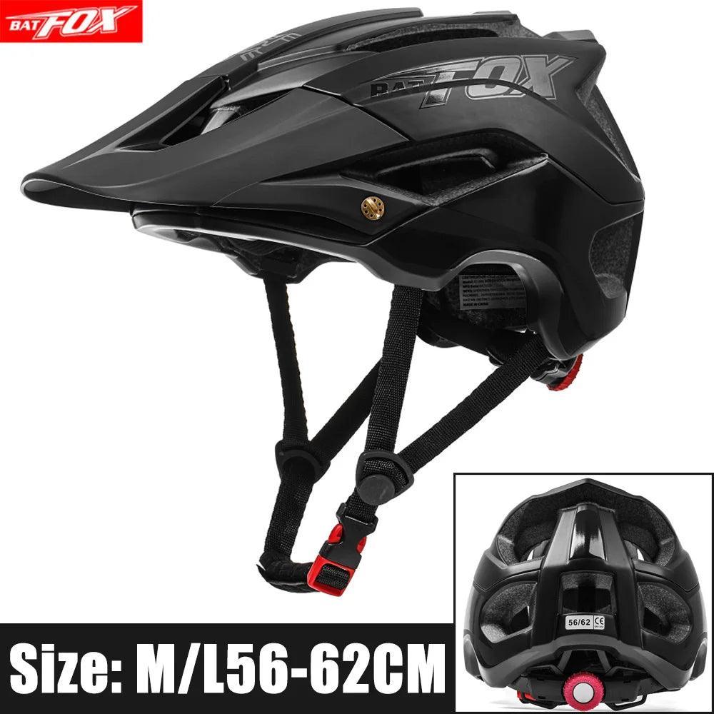 BATFOX Cycling Helmet Bike MTB Bicycle Helmet 2024 New Orange Men Women Mountain Road Bike Integrally Molded Sport Helmets - VirtuousWares:Global