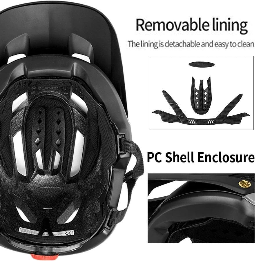 BATFOX Cycling Helmet Bike MTB Bicycle Helmet 2024 New Orange Men Women Mountain Road Bike Integrally Molded Sport Helmets - VirtuousWares:Global