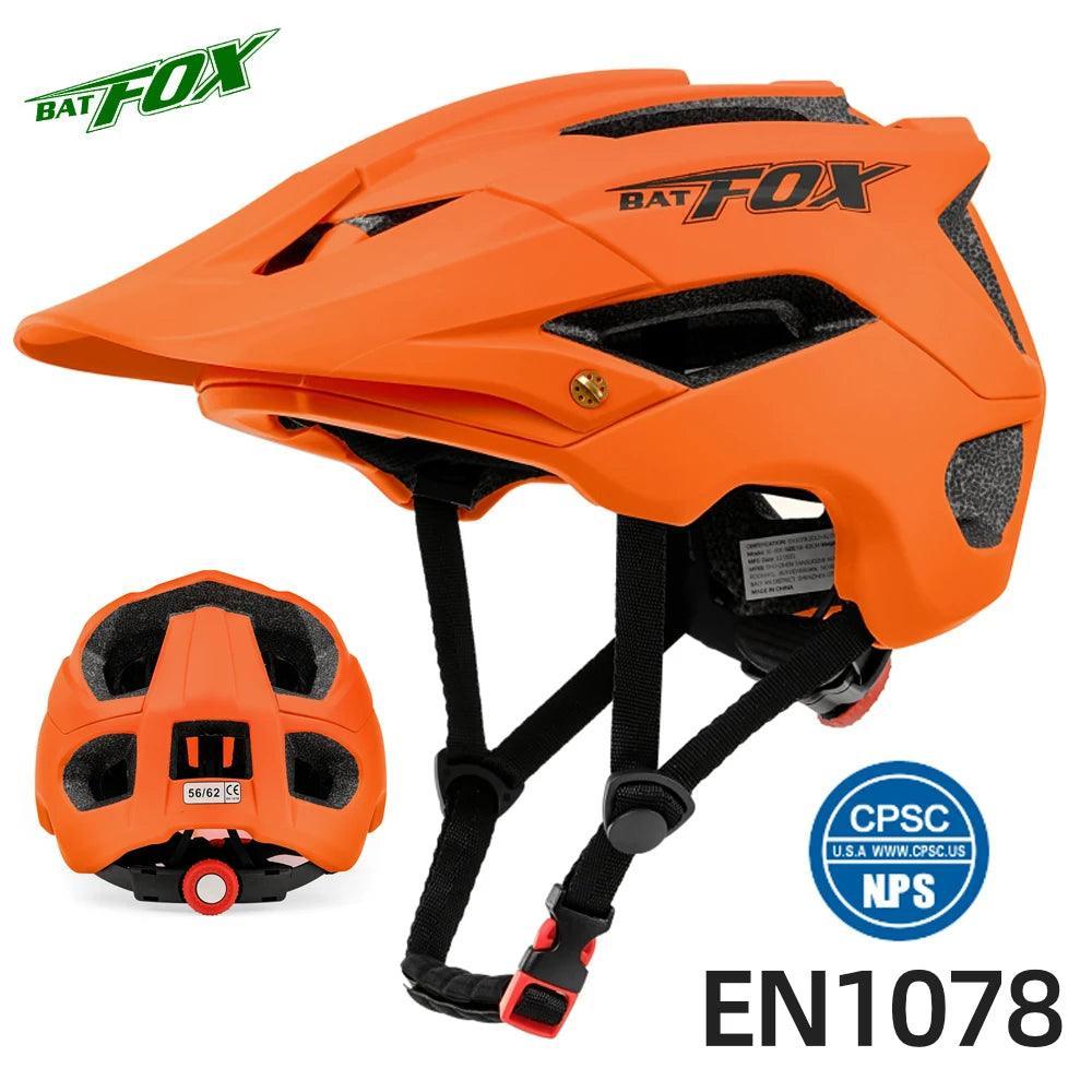 BATFOX NEW MTB Bike Helmet orange Bicycle Helmet Sports Safety men's Cycling helmets mountain bike casco mtb capacete ciclismo - VirtuousWares:Global