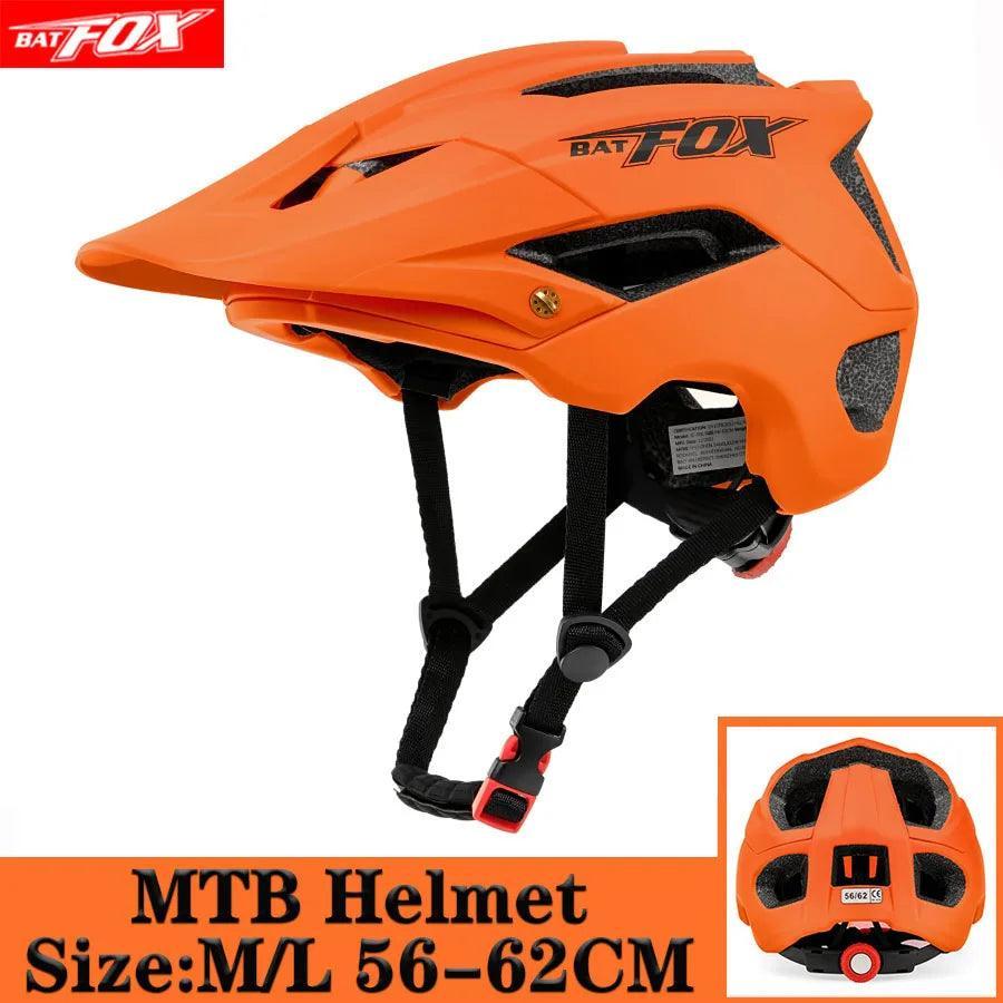 BATFOX NEW MTB Bike Helmet orange Bicycle Helmet Sports Safety men's Cycling helmets mountain bike casco mtb capacete ciclismo - VirtuousWares:Global
