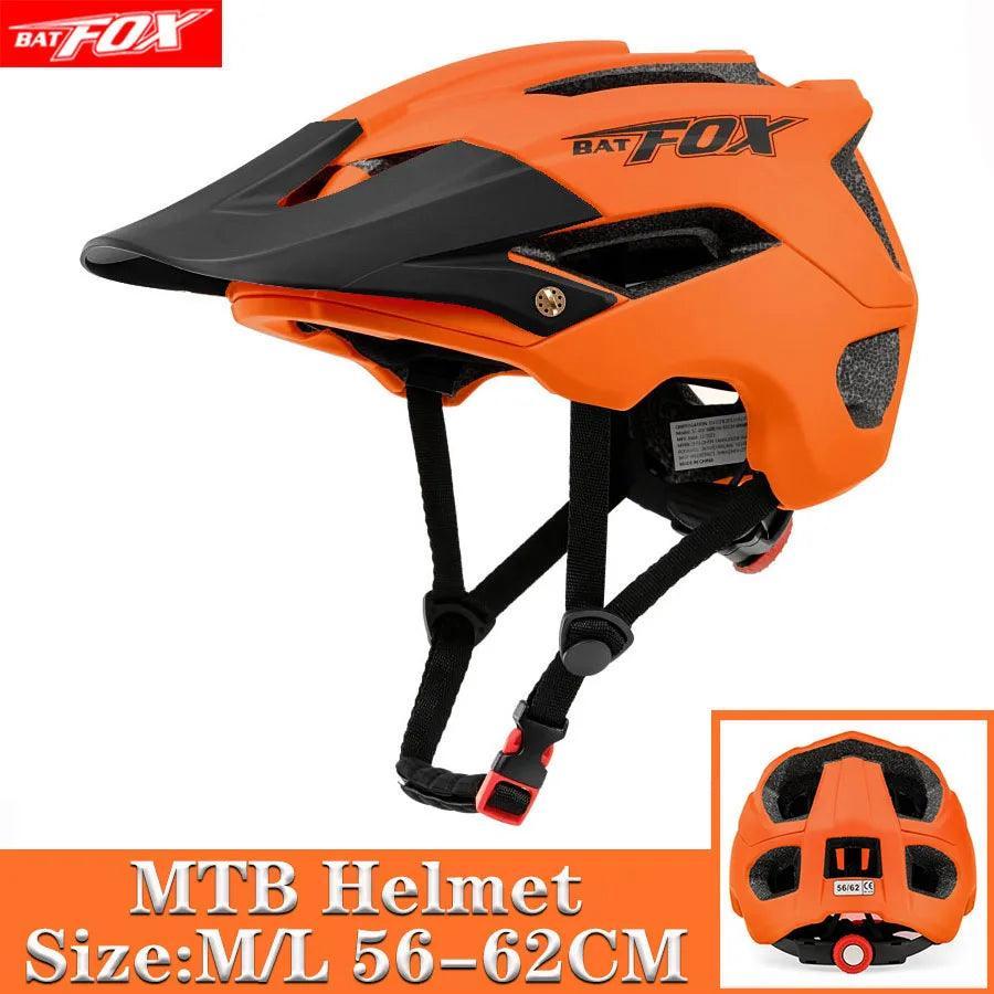 BATFOX NEW MTB Bike Helmet orange Bicycle Helmet Sports Safety men's Cycling helmets mountain bike casco mtb capacete ciclismo - VirtuousWares:Global