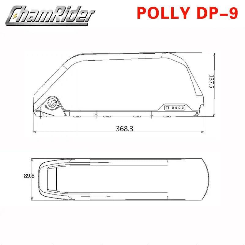Battery Case Battery box Polly Down Tube Downtube Electric bike E-bike 10S 6P 7P 13S 14S 5P Nickle strips 18650 cells - VirtuousWares:Global