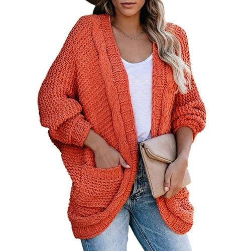 Batwing Sleeve Knitted Sweater Cardigan Coat - VirtuousWares:Global