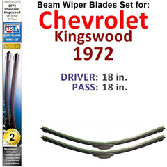 Beam Wiper Blades for 1972 Chevrolet Kingswood (Set of 2) - VirtuousWares:Global