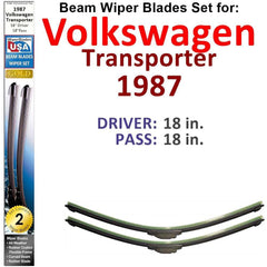 Beam Wiper Blades for 1987 Volkswagen Transporter (Set of 2) - VirtuousWares:Global