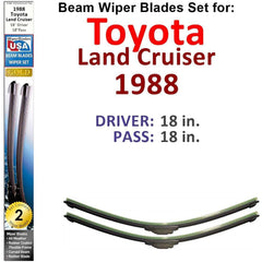 Beam Wiper Blades for 1988 Toyota Land Cruiser (Set of 2) - VirtuousWares:Global