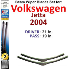 Beam Wiper Blades for 2004 Volkswagen Jetta (Set of 2) - VirtuousWares:Global