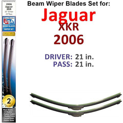 Beam Wiper Blades for 2006 Jaguar XKR (Set of 2) - VirtuousWares:Global