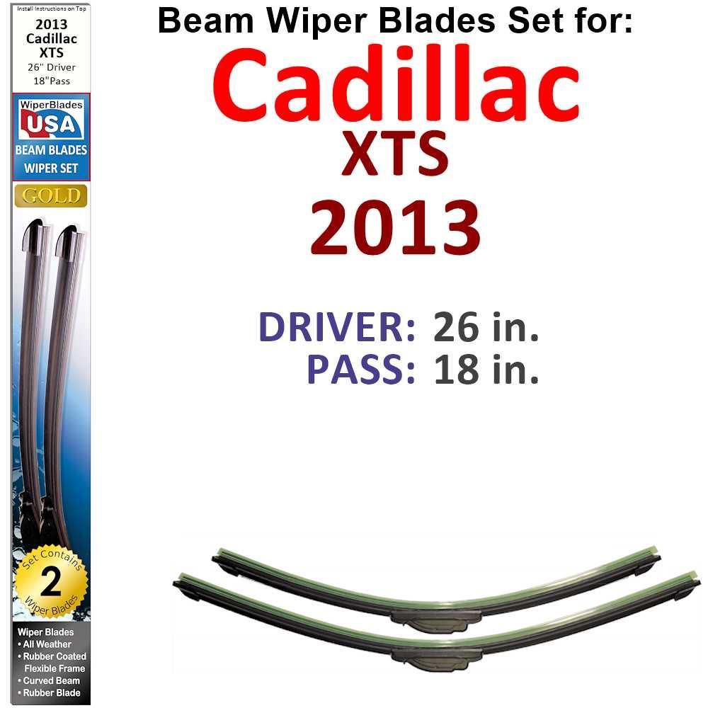 Beam Wiper Blades for 2013 Cadillac XTS (Set of 2) - VirtuousWares:Global