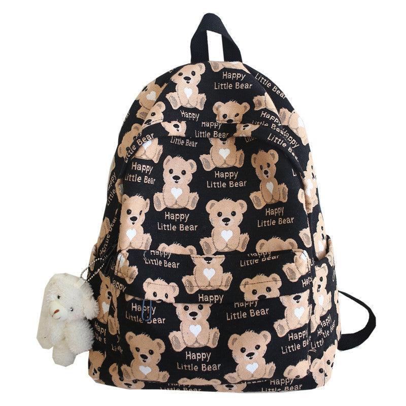 Bear Pattern All-Match Student Backpack - VirtuousWares:Global