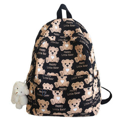 Bear Pattern All-Match Student Backpack - VirtuousWares:Global
