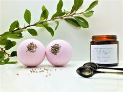 Beetroot & Heather flowers bath bomb - VirtuousWares:Global