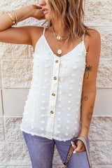 Beige Swiss Dot Tank - VirtuousWares:Global