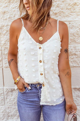 Beige Swiss Dot Tank - VirtuousWares:Global