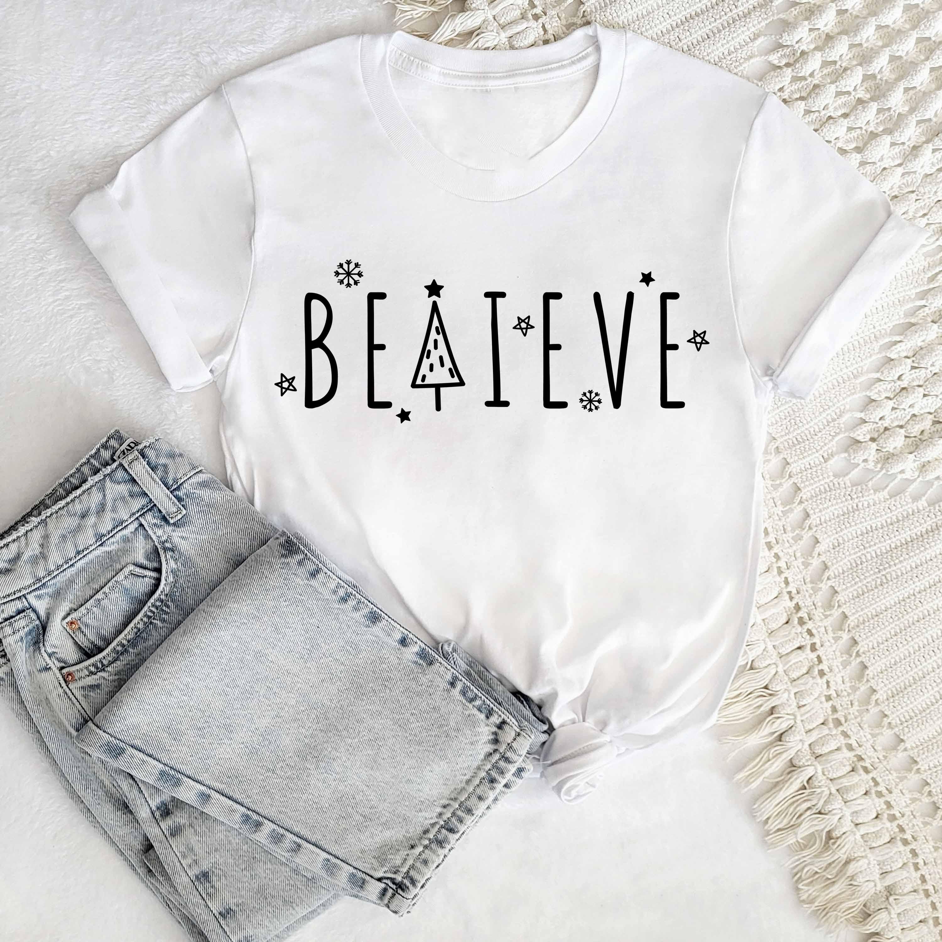 Believe Letter Graphic Tee - VirtuousWares:Global