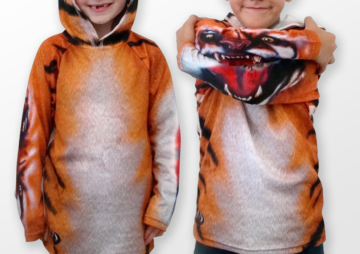 BENGAL TIGER Hoodie Chomp Shirt by MOUTHMAN® - Children's Clothing - VirtuousWares:Global