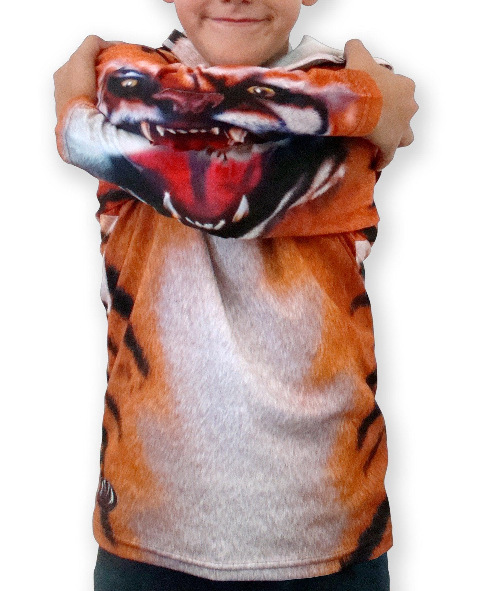 BENGAL TIGER Hoodie Chomp Shirt by MOUTHMAN® - Children's Clothing - VirtuousWares:Global