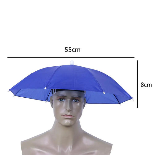 Best Portable Rain Umbrella Hat Army Green Foldable - VirtuousWares:Global