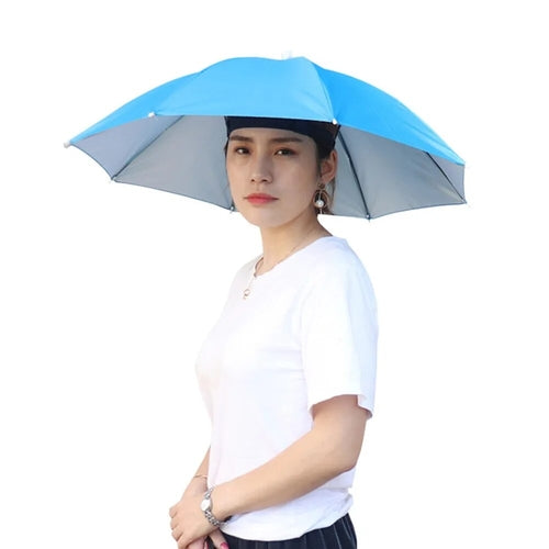 Best Portable Rain Umbrella Hat Army Green Foldable - VirtuousWares:Global