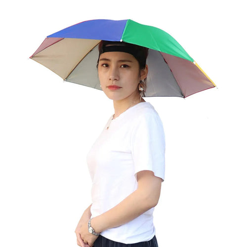 Best Portable Rain Umbrella Hat Army Green Foldable - VirtuousWares:Global