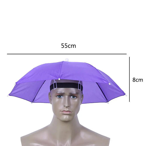 Best Portable Rain Umbrella Hat Army Green Foldable - VirtuousWares:Global