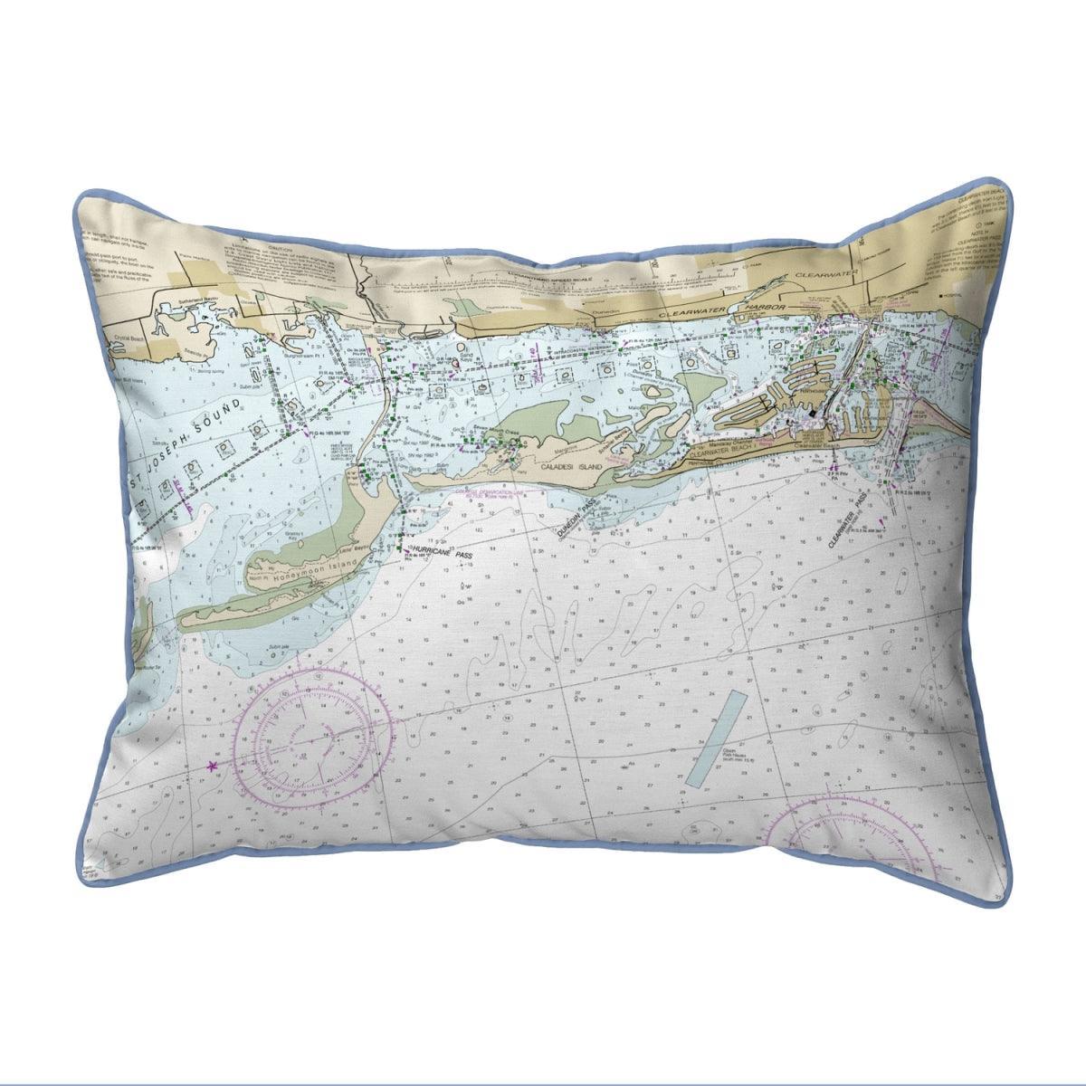 Betsy Drake ZP11411CD Clearwater Harbor, FL Nautical Map Extra Lar - VirtuousWares:Global