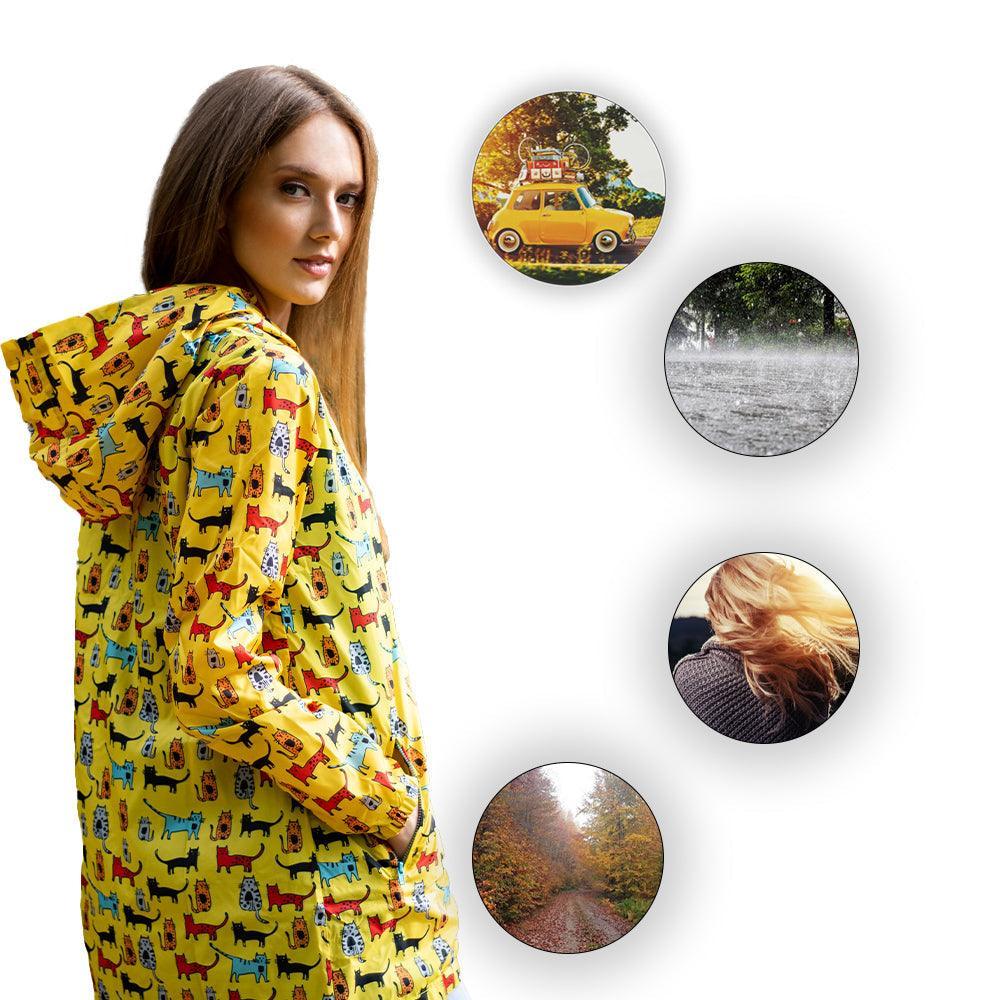 Biggdesign Cats Rain Jackets For Women, Womens Rain Jackets, - VirtuousWares:Global