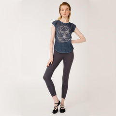 BiggYoga Namaste Anthracite T-Shirt - Size - S, Comfortable, Cotton, - VirtuousWares:Global