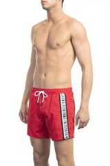 Bikkembergs Red Polyamide Swimwear - VirtuousWares:Global