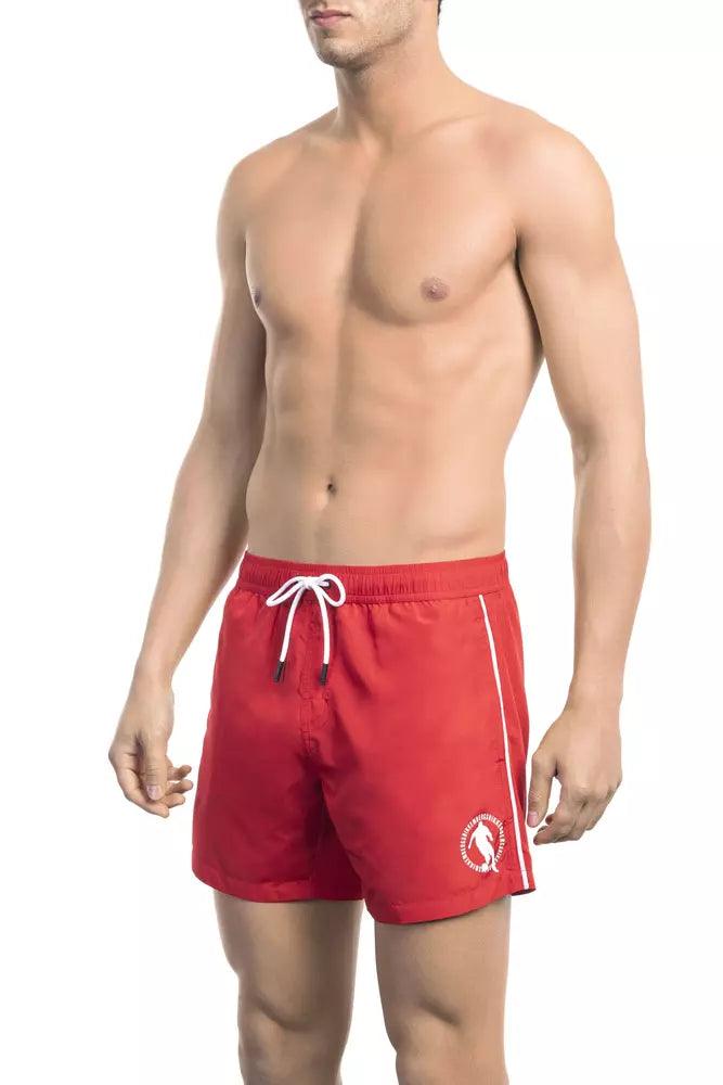 Bikkembergs Red Polyester Swimwear - VirtuousWares:Global